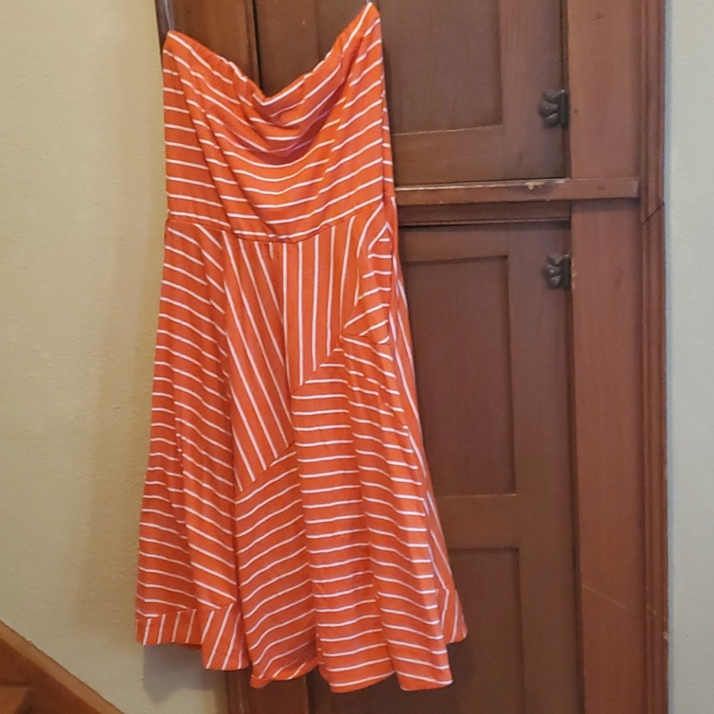 Orange swing dress
